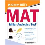 Ace the MAT and prepare for the next phase in your education!  McGraw-Hill's MAT Miller Analogies Test, Second Edition, gives you the names and terms you need to know to solve Miller Analogies