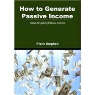 How to Generate Passive Income