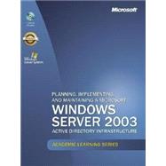 Microsoft Official Academic Course: Planning, Implementing, And Maintaining A Microsoft Windows Server 2003-active Directory Infrastructure (exam 70-294)