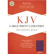 KJV Large Print Ultrathin Reference Bible, Eggplant LeatherTouch
