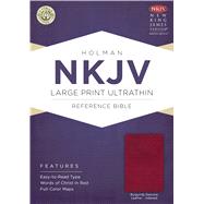 Nkjv Large Print Ultrathin Reference Bible, Burgundy Genuine Leather With Thumb Index & Ribbon Marker