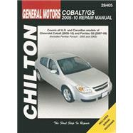 Chilton's General Motors Chevrolet Cobalt & Pontiac G5 2005-10 Repair Manual: Covers all U.S. and Canadian Models of Chevrolet Cobalt (2005-10) and Pontiac G5 (